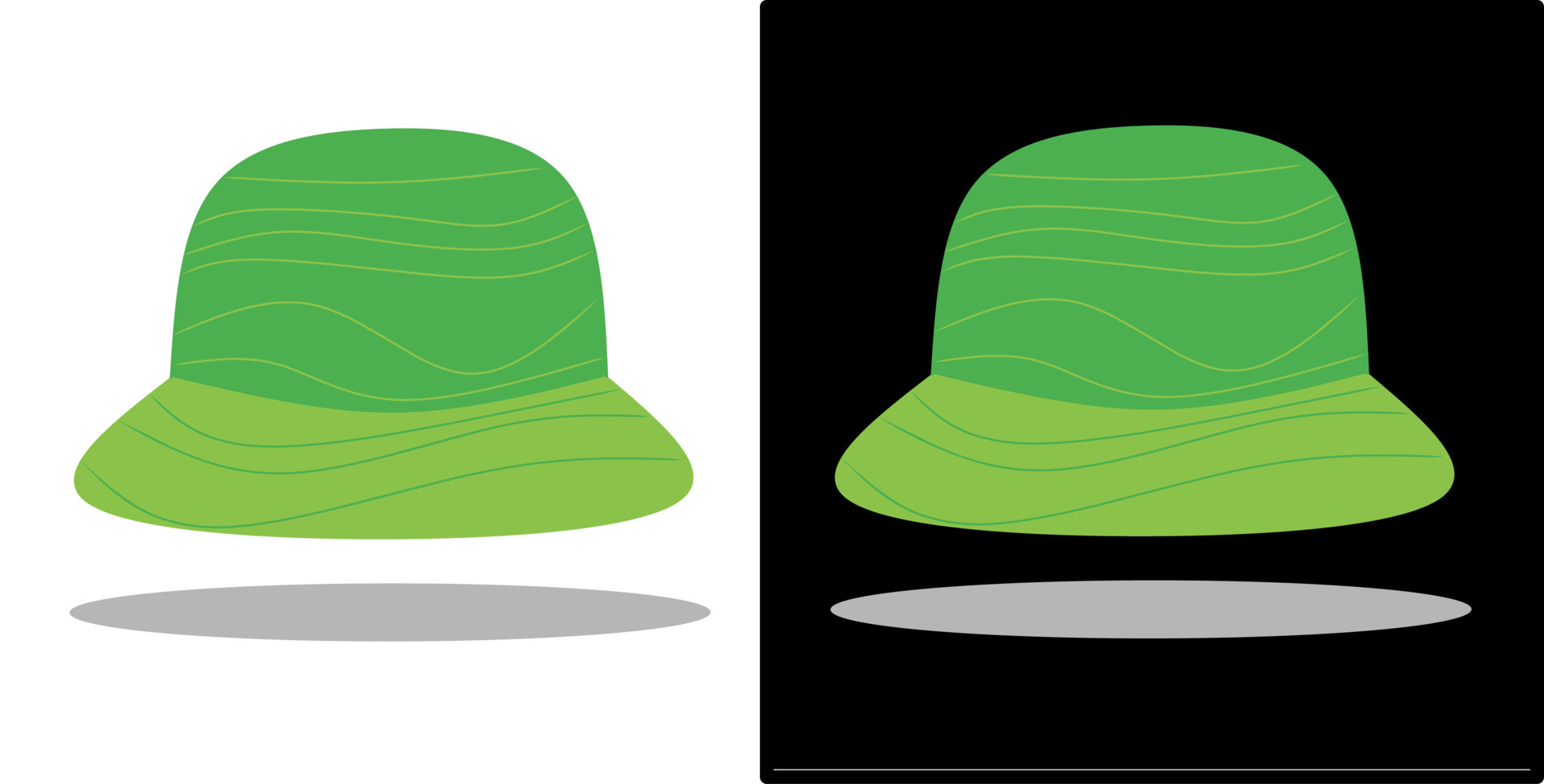 vector illustration of a hat, isolated on a black and white background