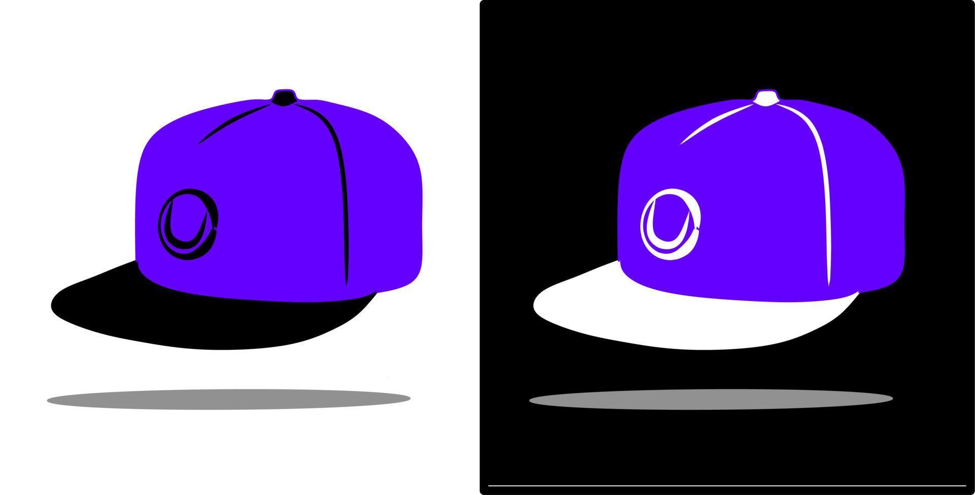 ilustración vectorial de un sombrero, aislado en un diseño de fondo blanco y negro vector