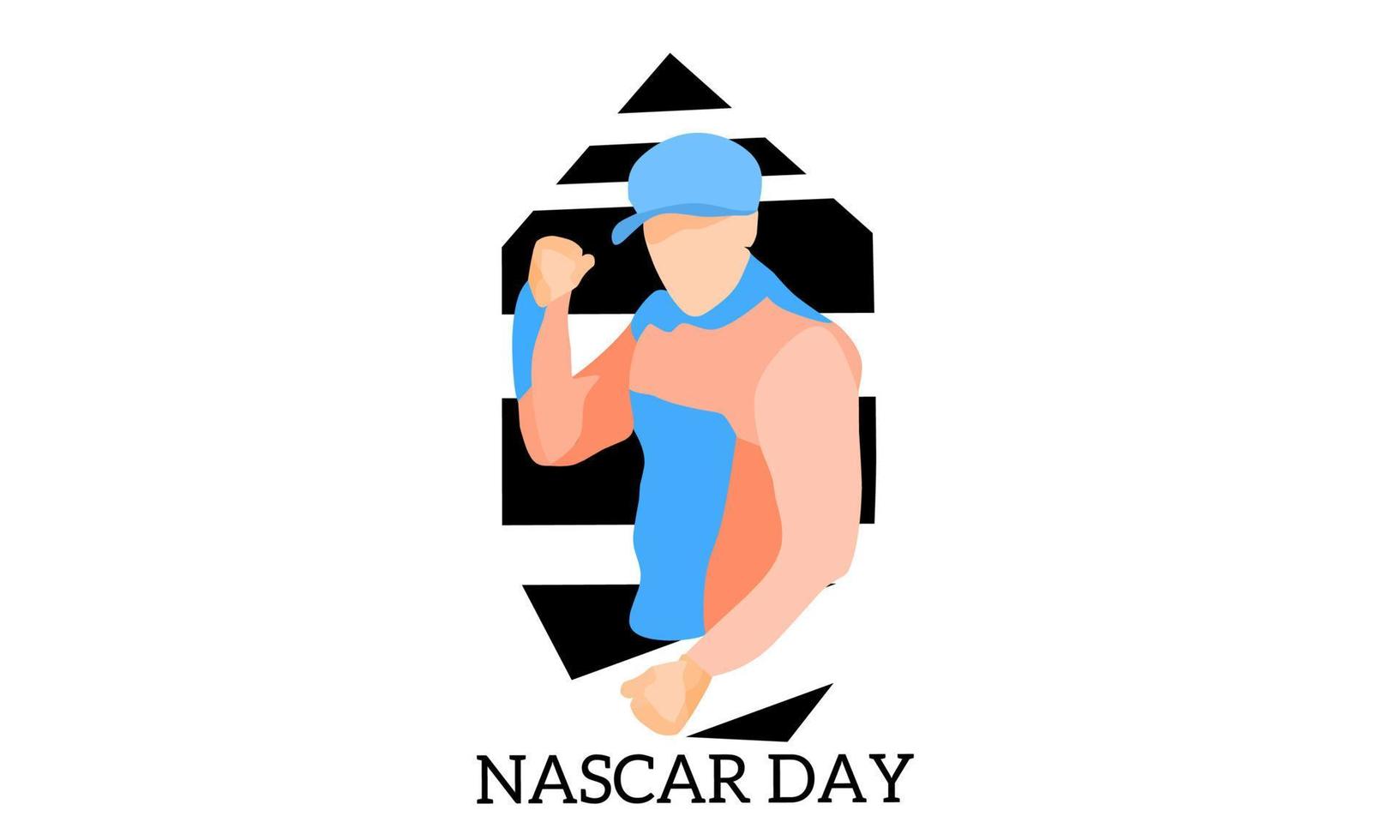 gráfico vectorial del día de nascar para la celebración del día mundial de nascar. diseño plano. diseño de volante ilustración plana 20 de mayo vector