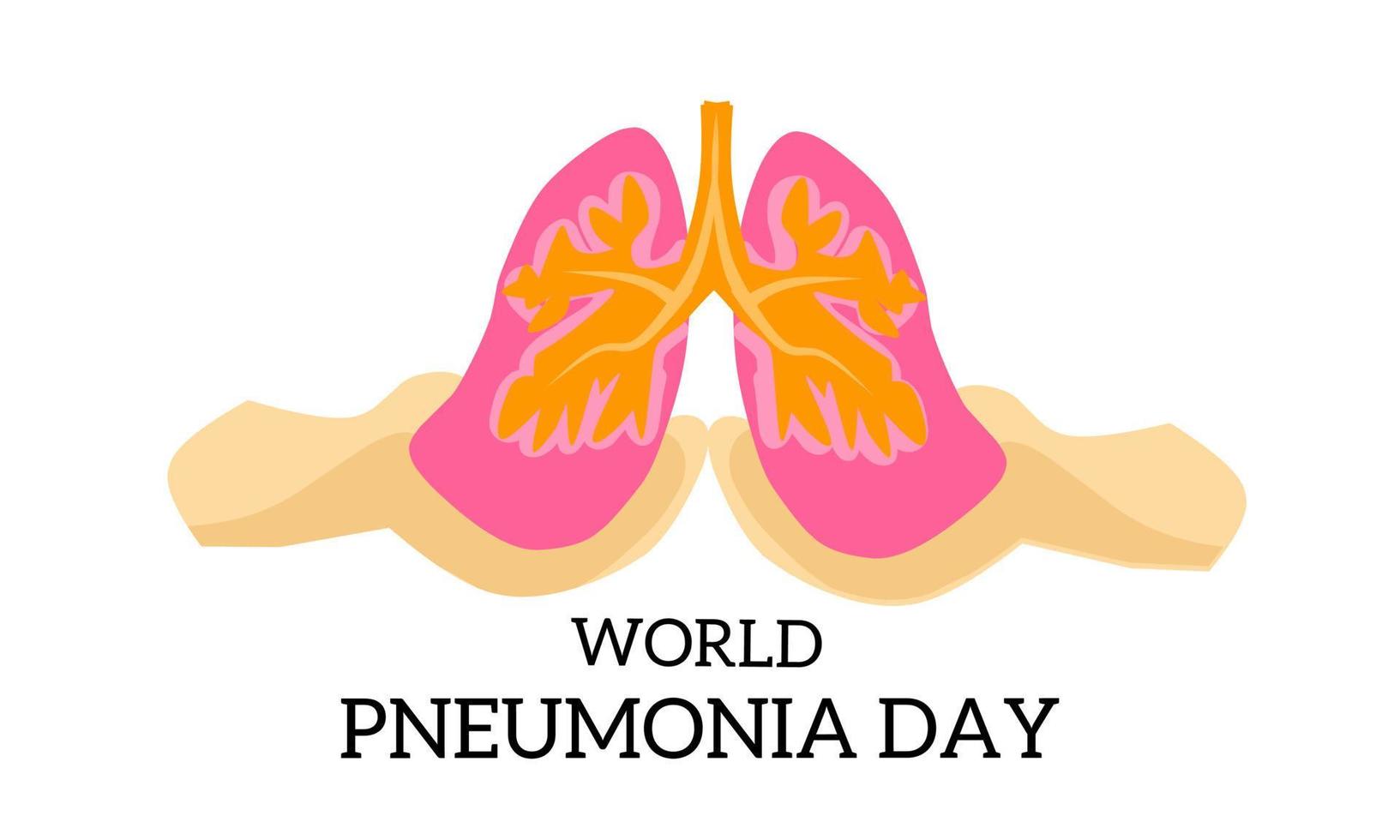 Vector graphic of world pneumonia day for world pneumonia day celebration. flat design. Line art design. flyer design. flat illustration. Banner design. November 12