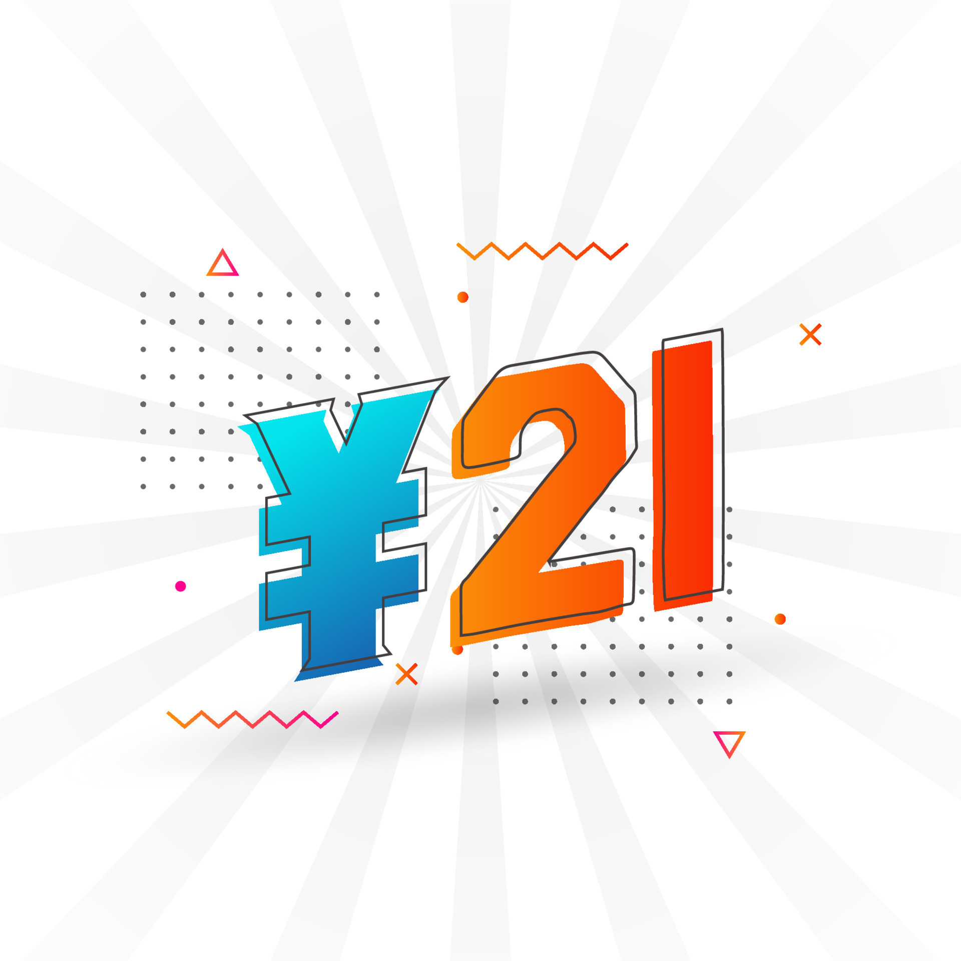 21 Yuan Chinese Currency Vector Text Symbol 21 Yen Japanese Currency 109-yuan-chinese-currency-vector-text-symbol-109-yen-japanese-currency