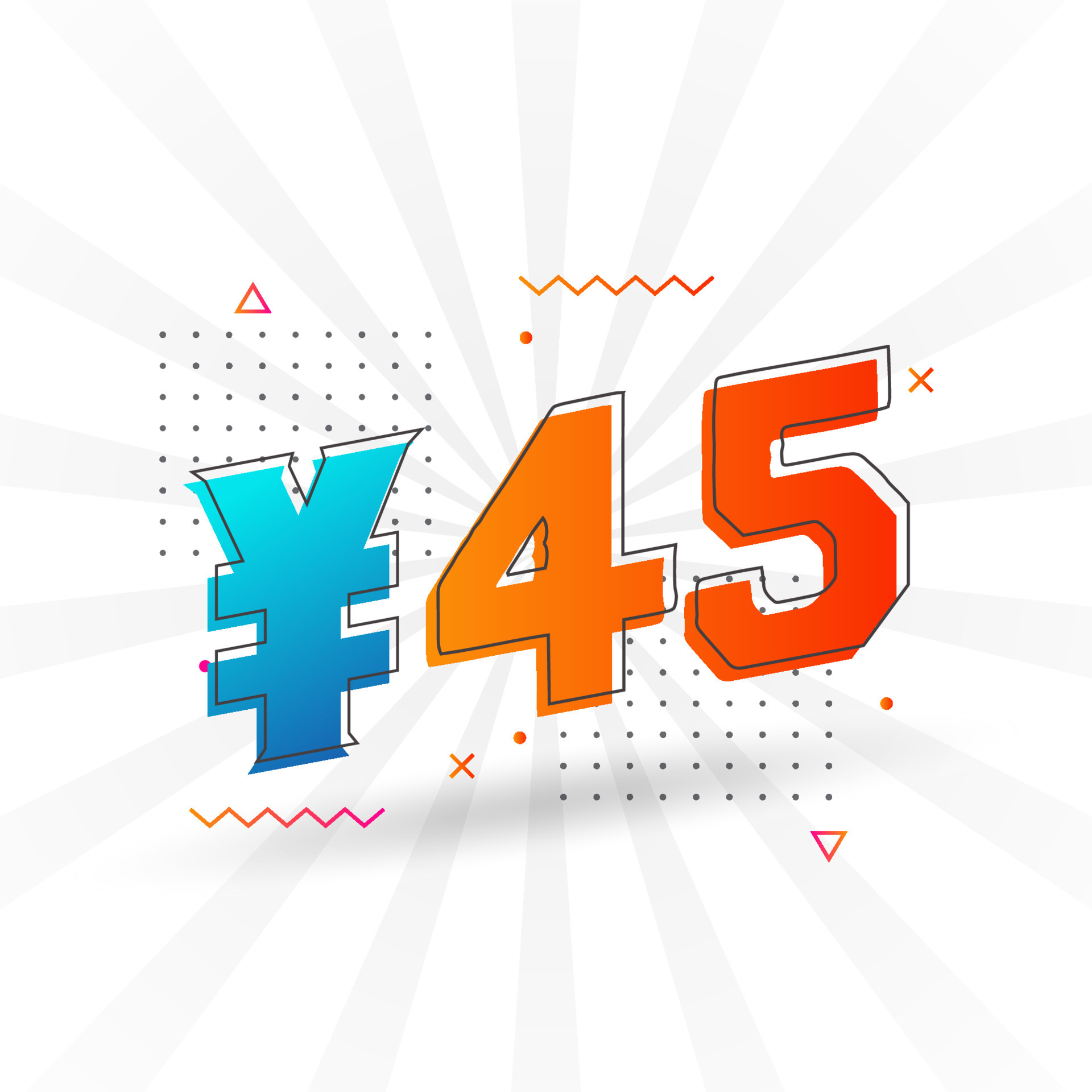 45 Yuan Chinese Currency Vector Text Symbol 45 Yen Japanese Currency 45-yuan-chinese-currency-vector-text-symbol-45-yen-japanese-currency
