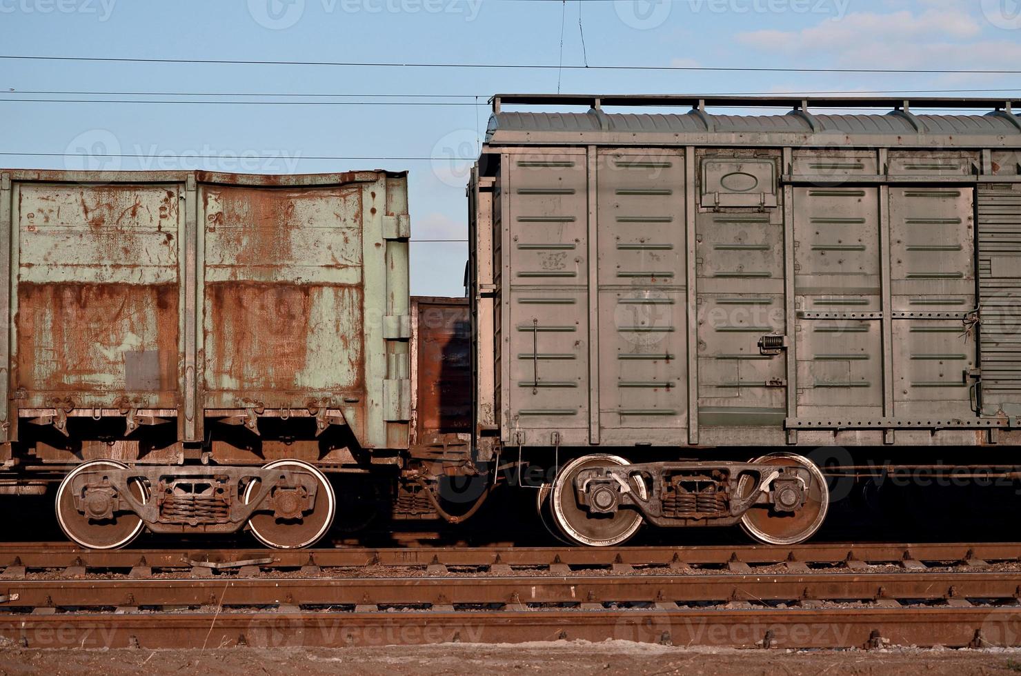 Parts of the freight railcar photo