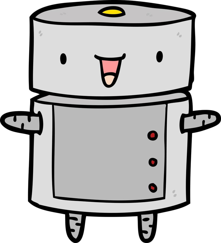 robot feliz de dibujos animados vector