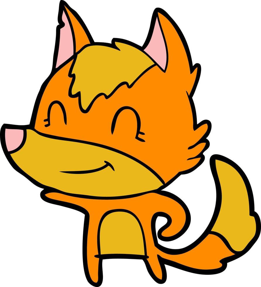 Cartoon cute fox vector