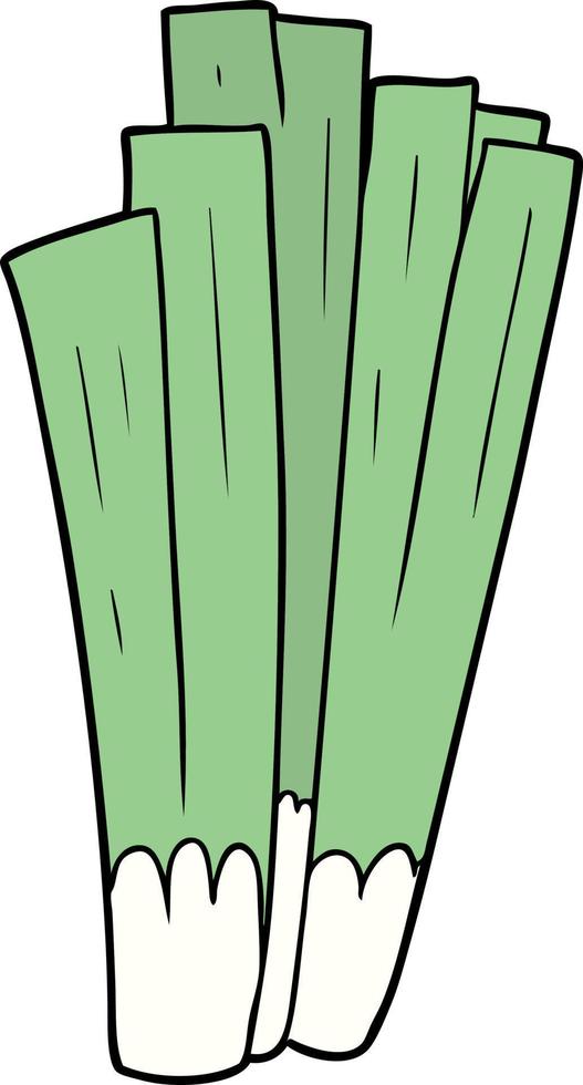 Cartoon cute leeks vector