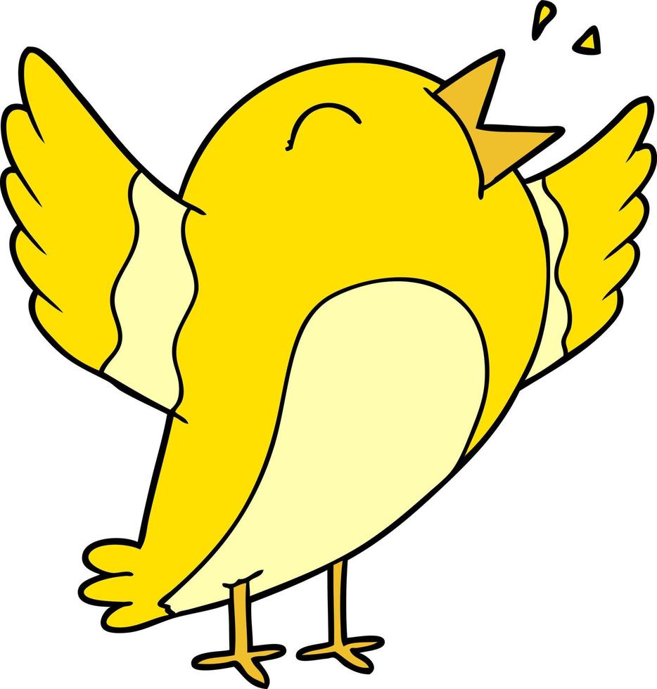 Cartoon cute bird vector
