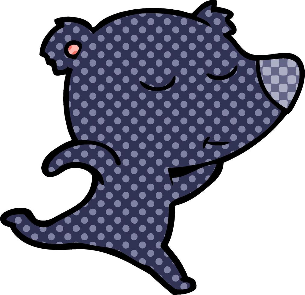 lindo oso de dibujos animados vector