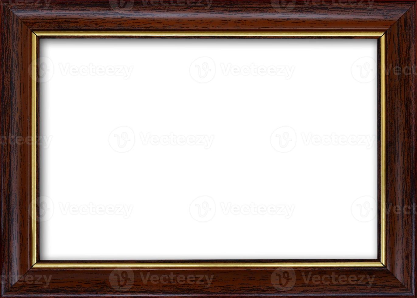 Empty picture frame with a free place inside, isolated on white photo