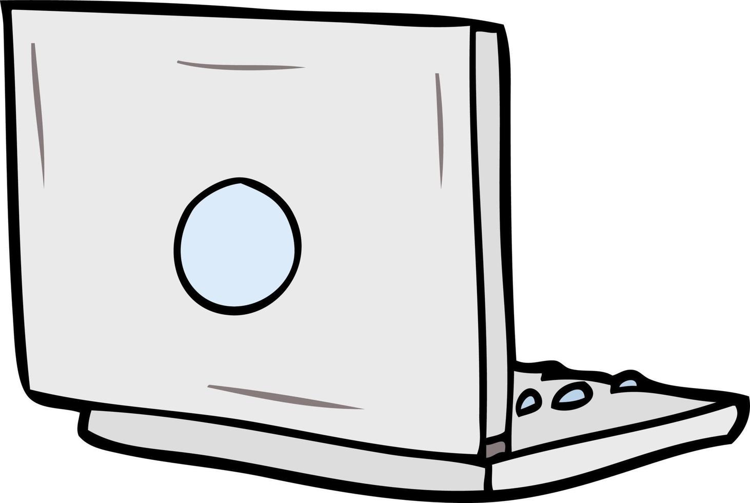 Cartoon cute laptop vector