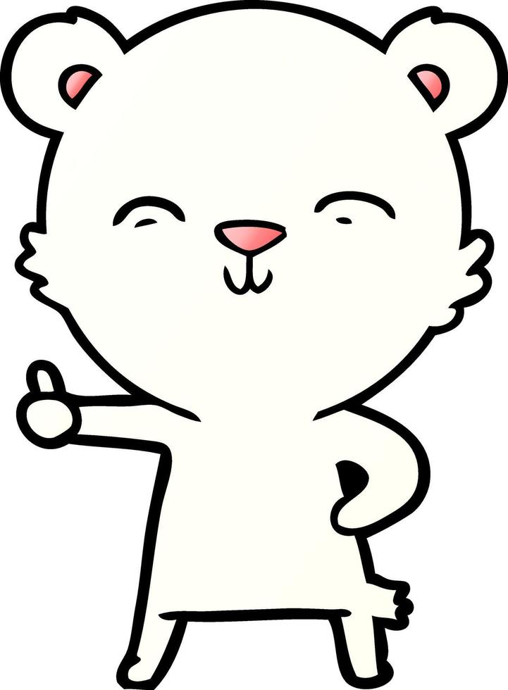 Cartoon cute polar bear vector