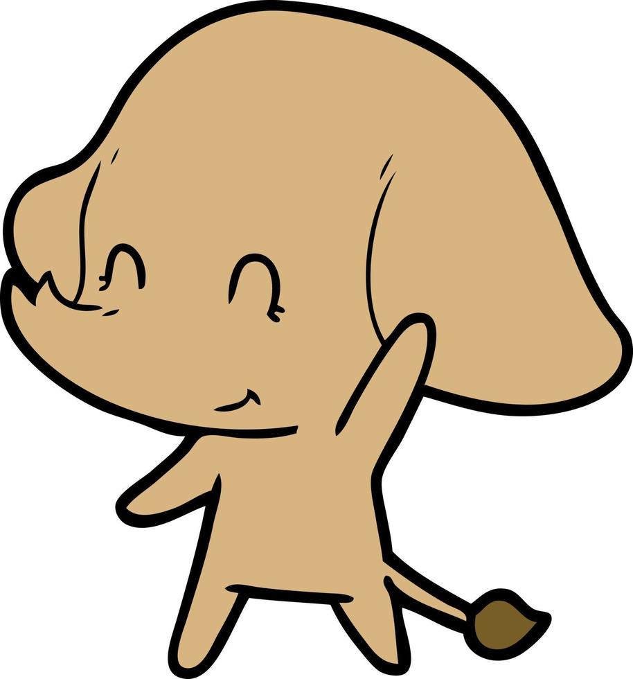 Cartoon doodle cute elephant vector