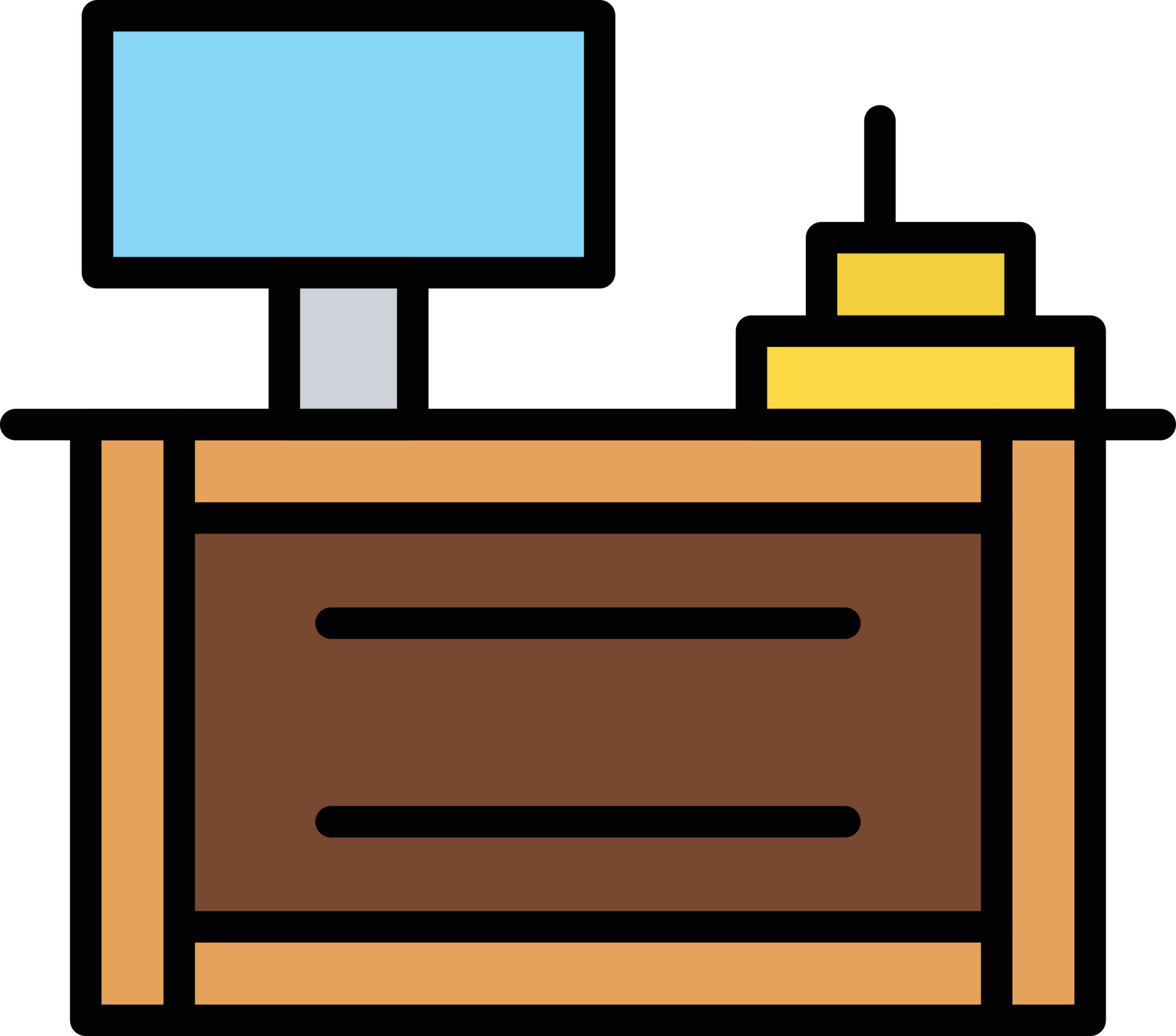Cash Counter Vector Icon design Illustration 13922155 Vector Art at