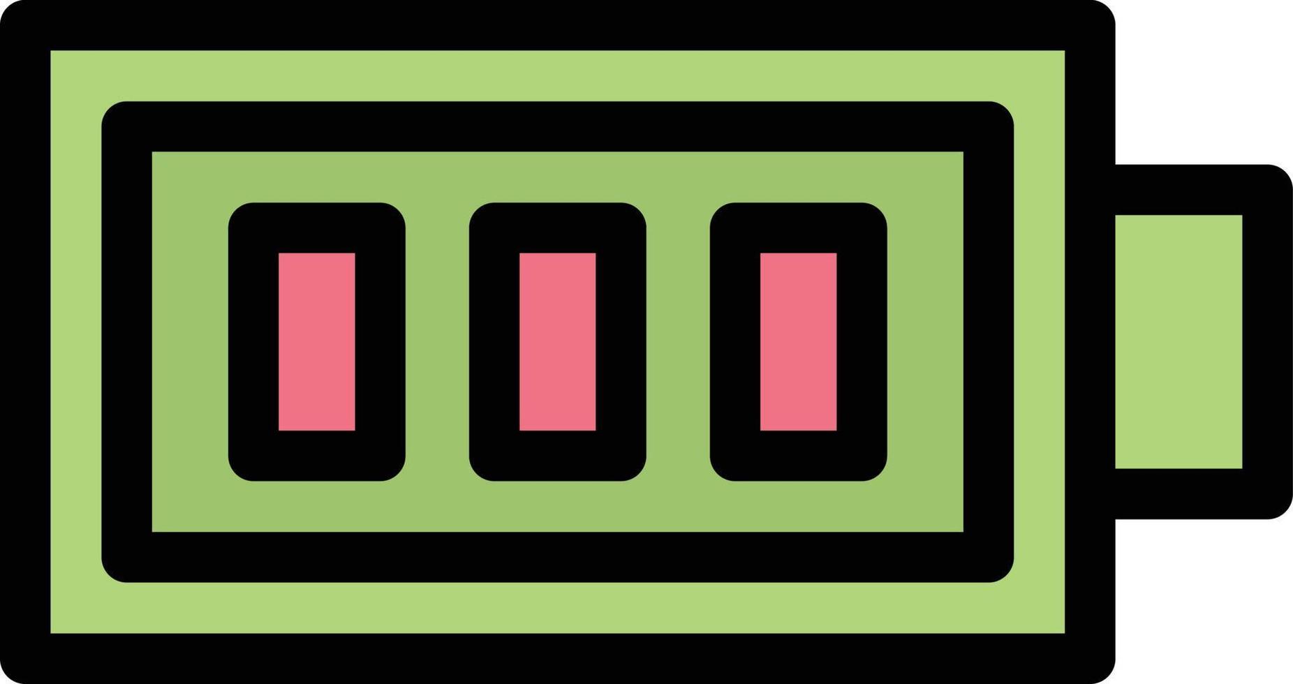 Full Battery Vector Icon Design Illustration