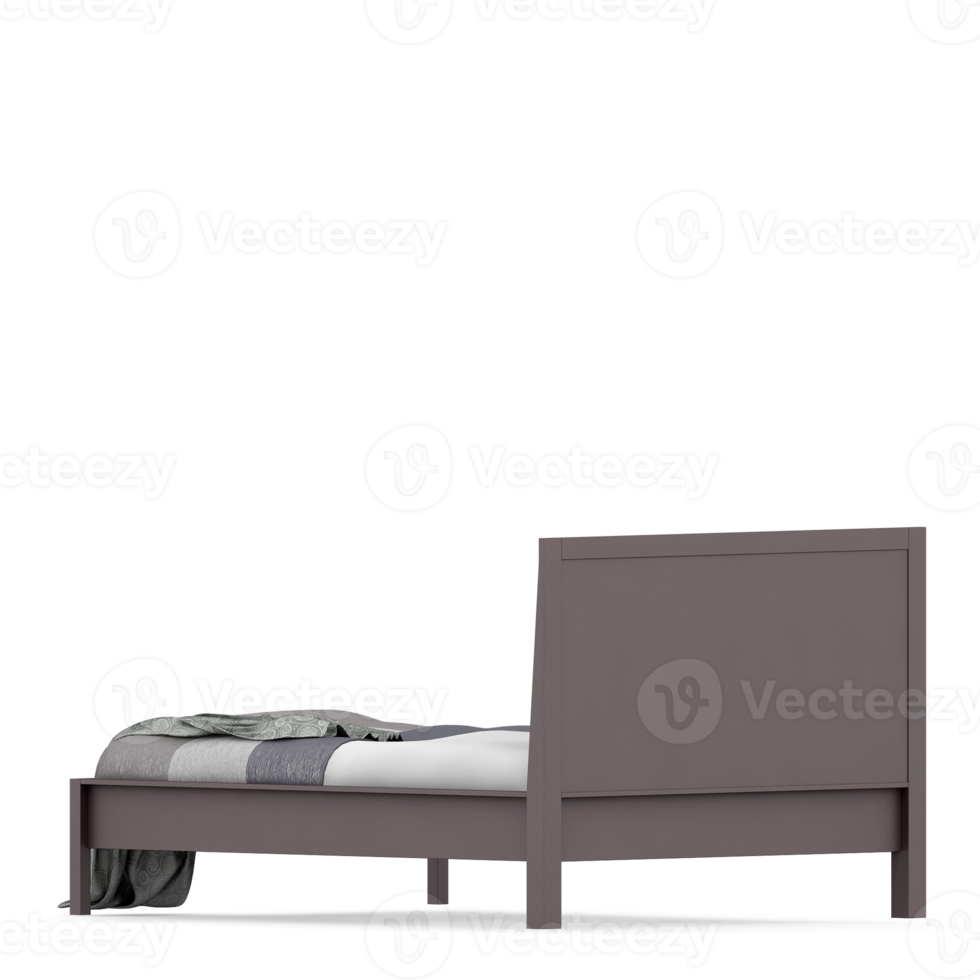 Isometric Bedroom 3D render png