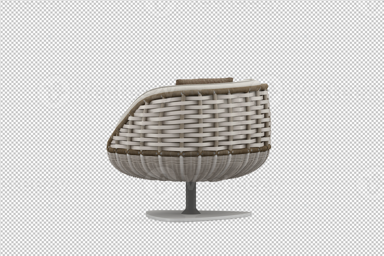 sillón isométrico aislado 3d render png