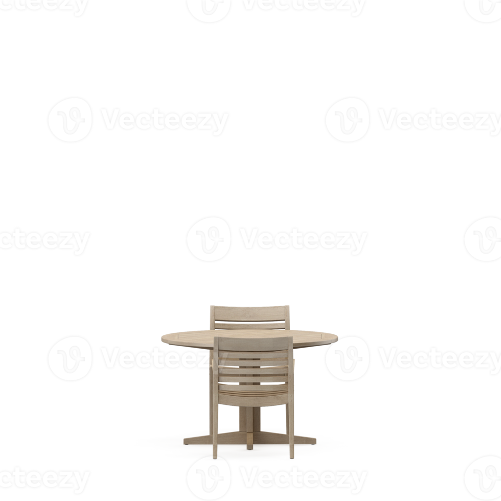Isometric Table Set 3D render png
