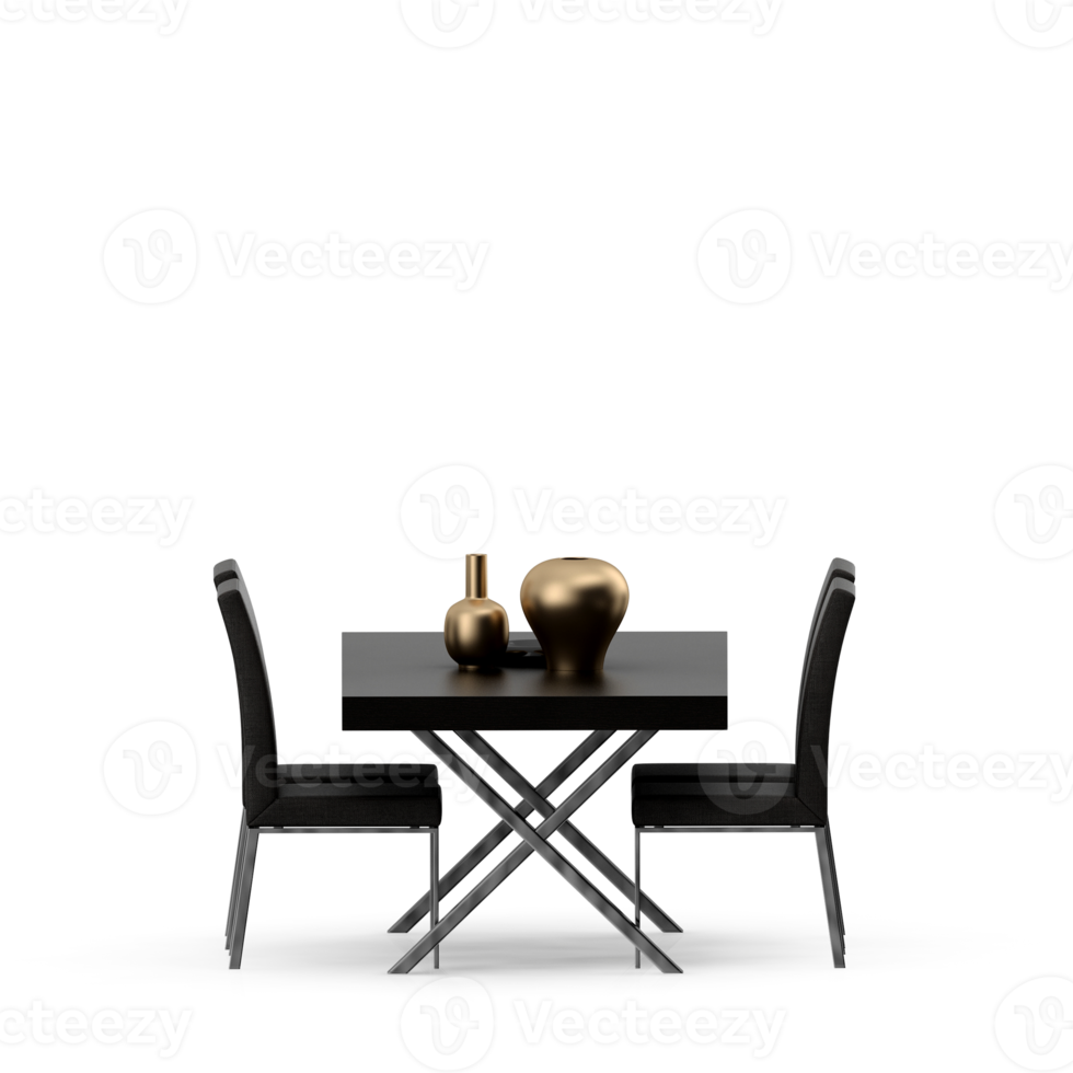 Isometric Table Set 3D render png