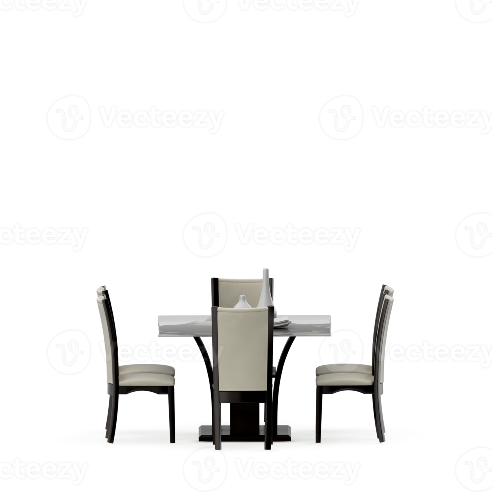 Isometric Table Set 3D render png