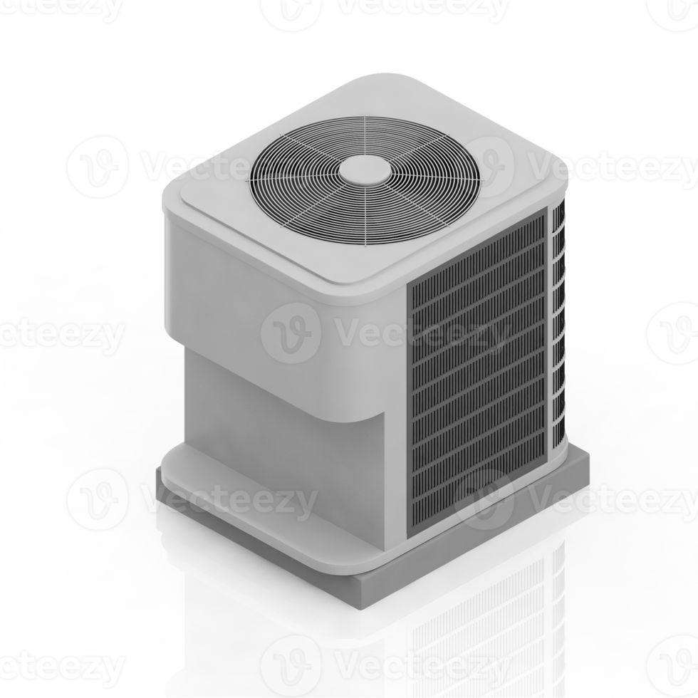Isometric air conditioning 3D render png