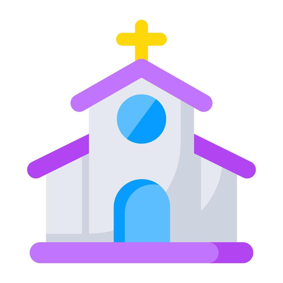 icono de diseño plano conceptual de la iglesia vector