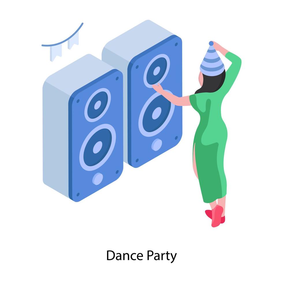 ilustración de diseño creativo de fiesta de baile vector