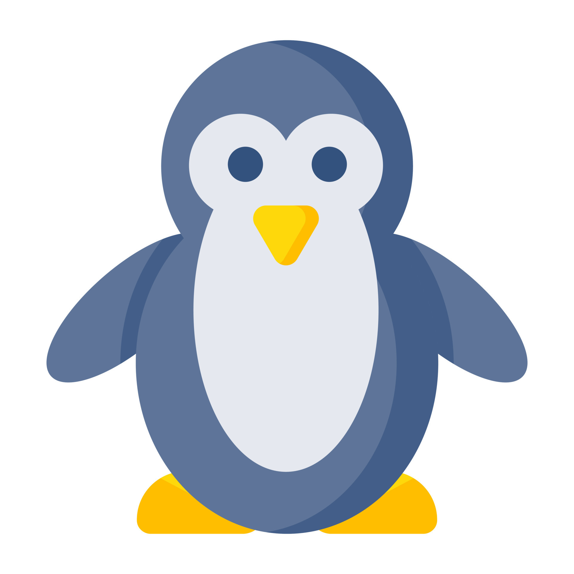 A flat design icon of penguin 13922578 Vector Art at Vecteezy