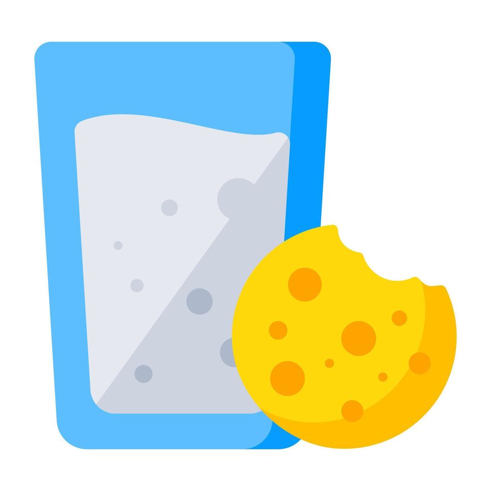 Conceptual flat design icon of snack vector