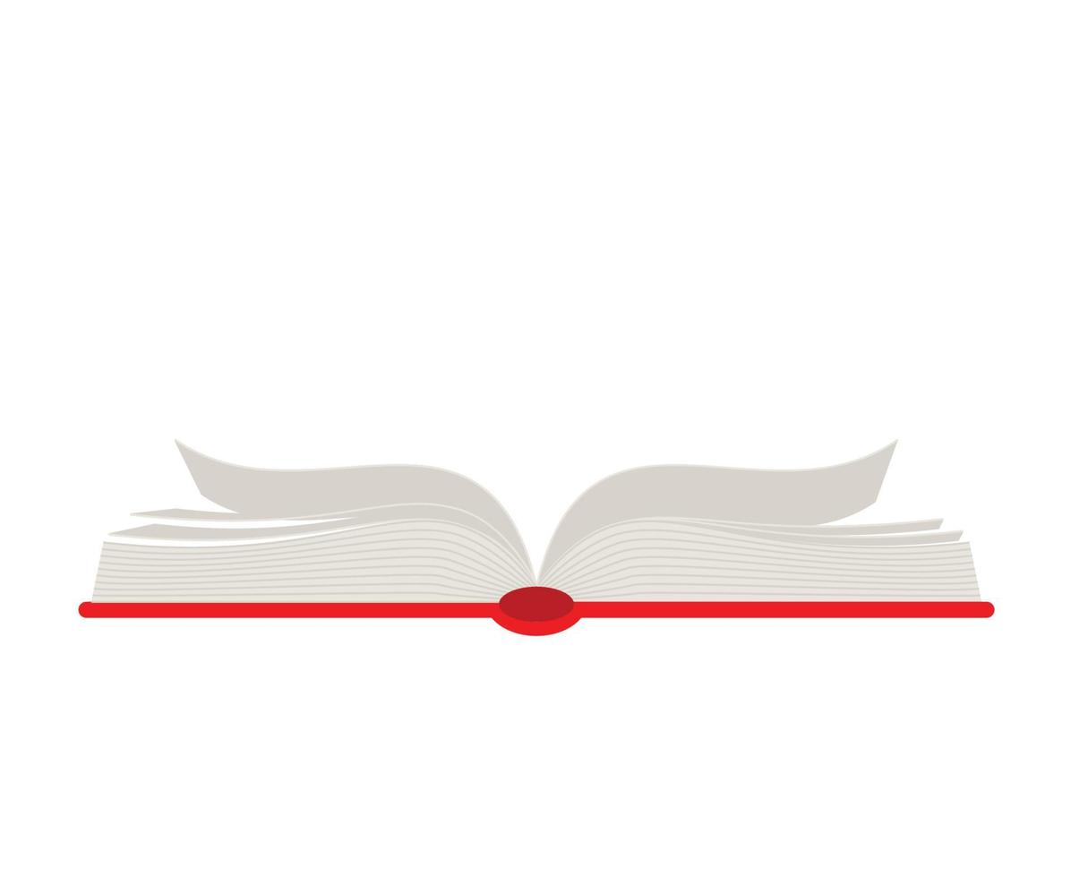 Vector illustration. Blank open book. Top view.