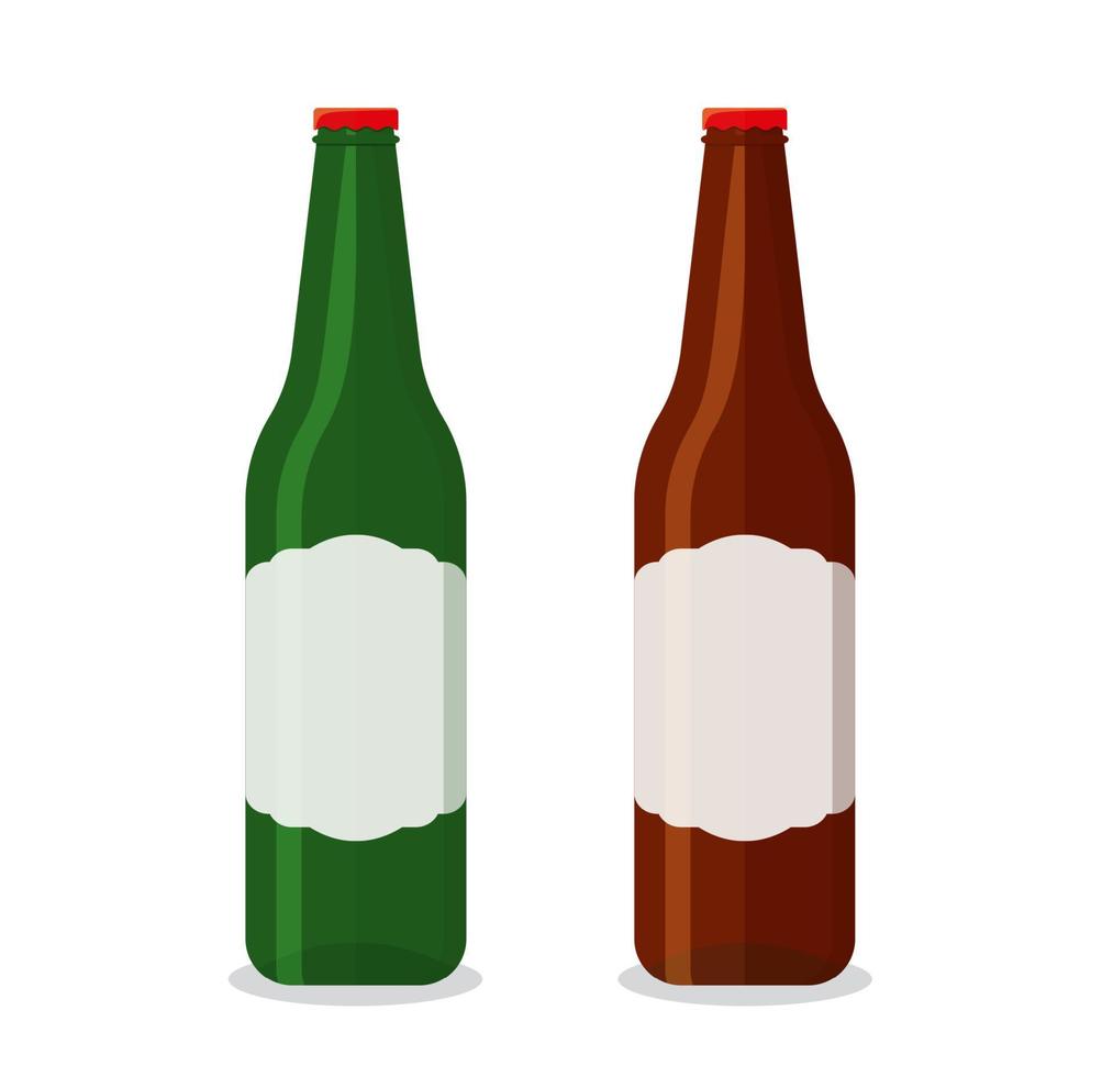 blank glass beer bottle for new design vector
