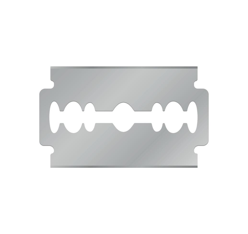 Razor blade icon. Black icon isolated on white background. Razor blade silhouette. Simple icon. Web site page and mobile app design vector element.