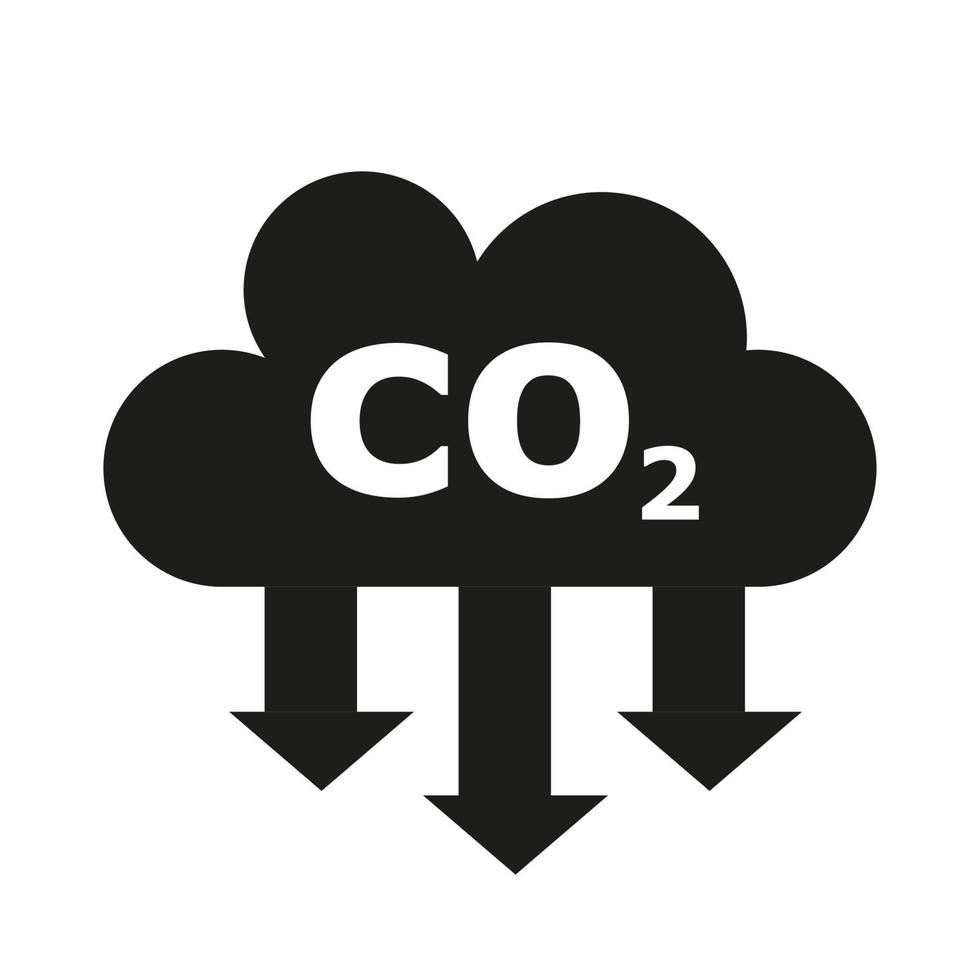 CO2 warning traffic sign frame Vector illustration