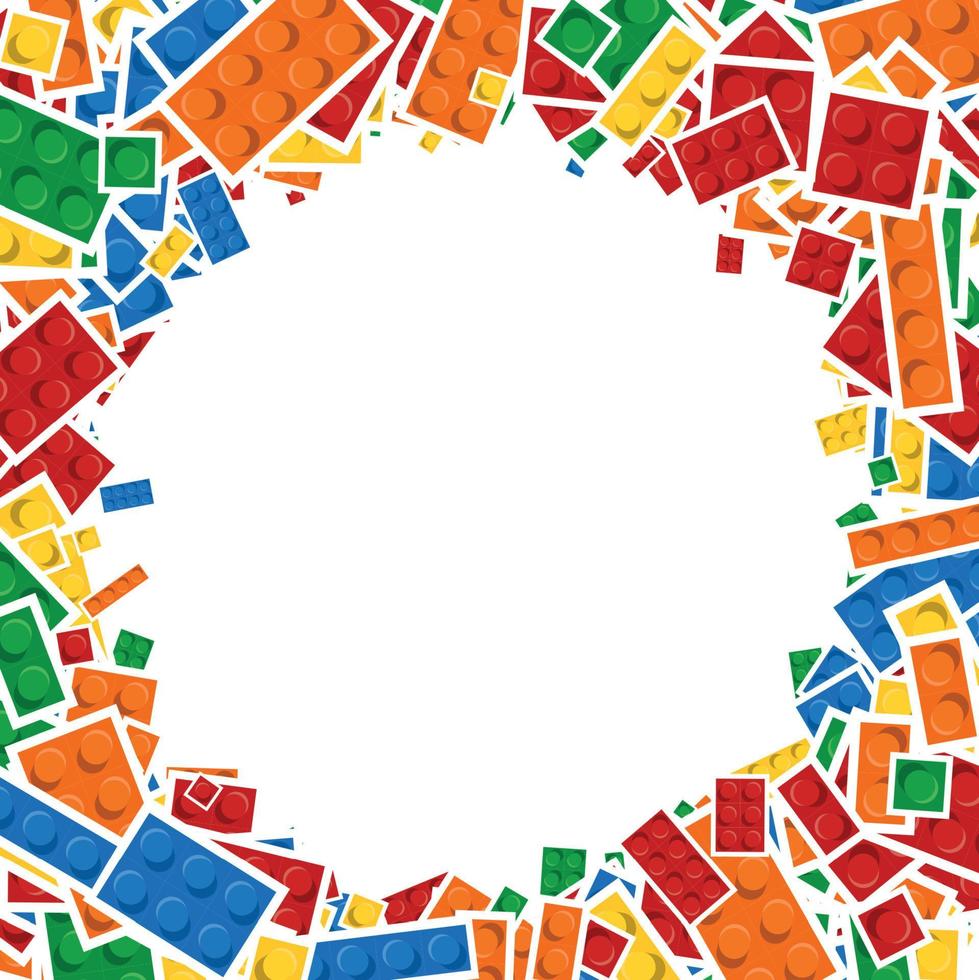 Template of plastic parts for text. 5 colors. Enjoy vector