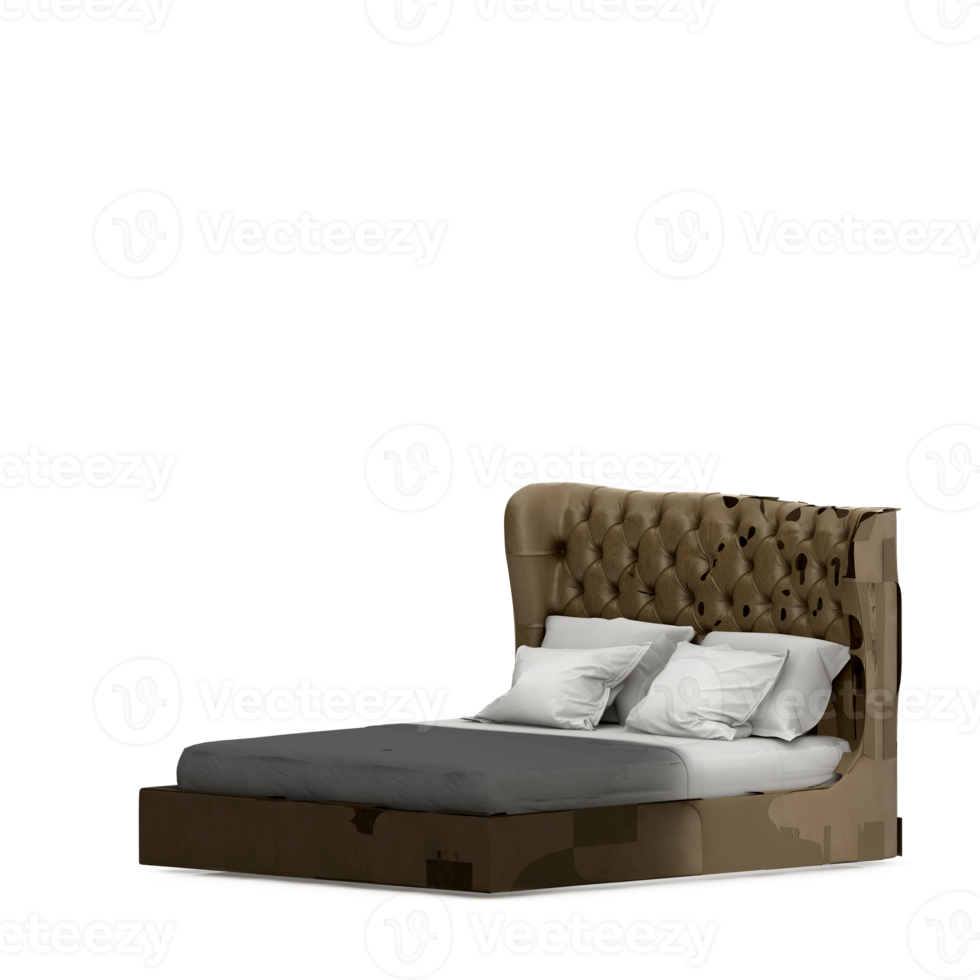 Isometric Bedroom 3D render png