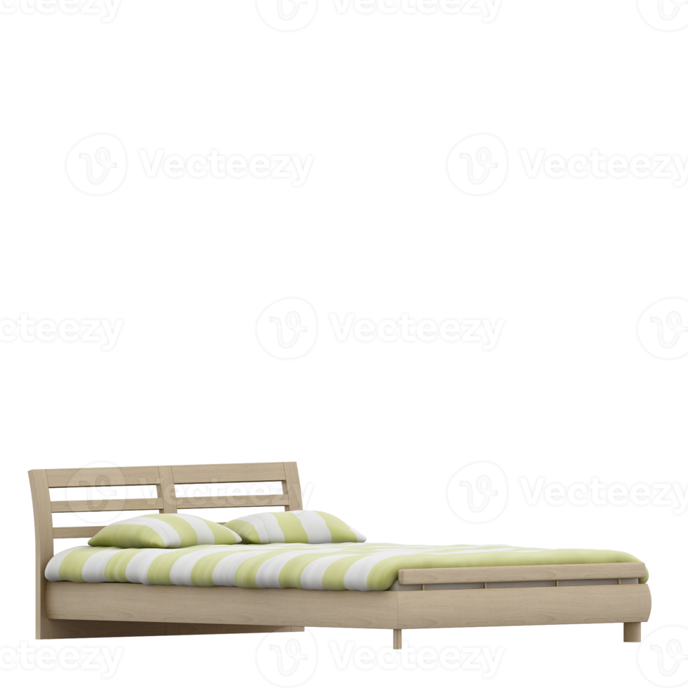 Isometric Bedroom 3D render png