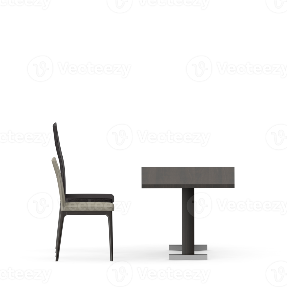 Isometric Table Set 3D render png