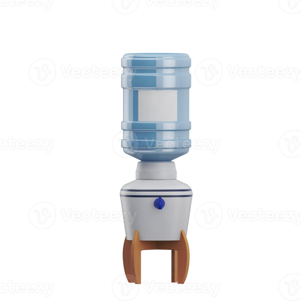 Isometric Water Dispenser 3D render png
