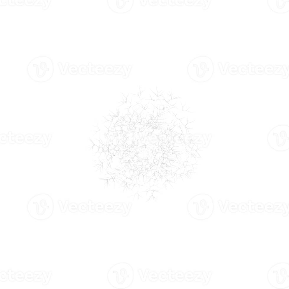 Isometric Tree 3D render png