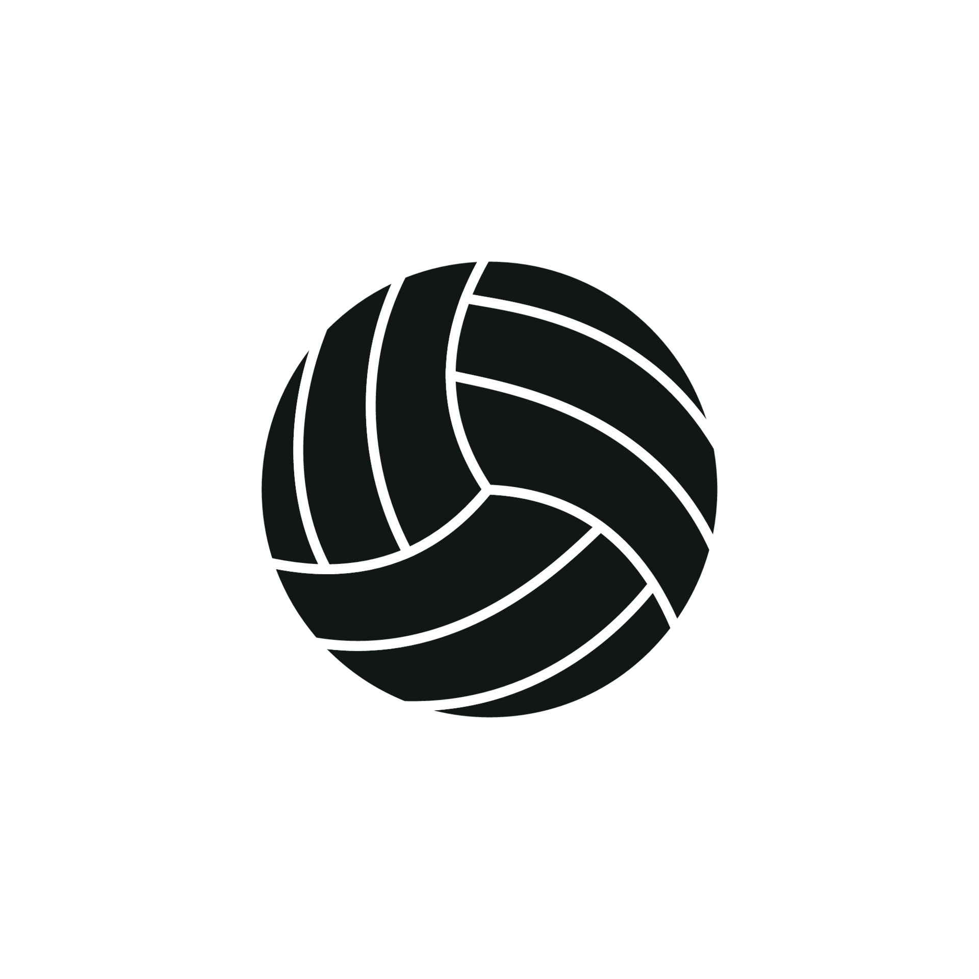 Volley ball icon vector sign and symbol isolated on white background ...
