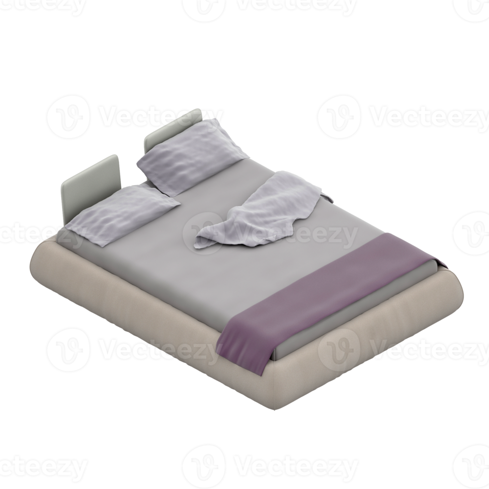 isometrico Camera da letto 3d rendere png