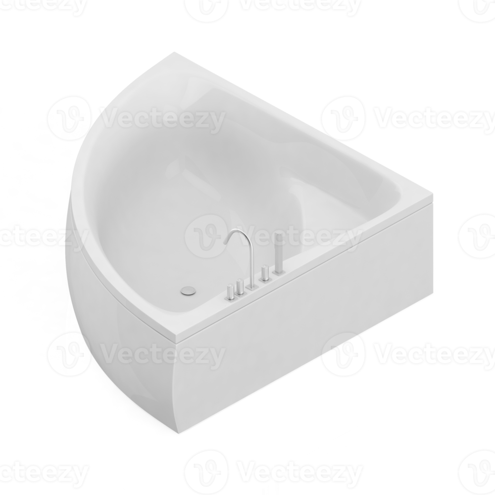 articles de salle de bain isométrique rendu isolé 3d png