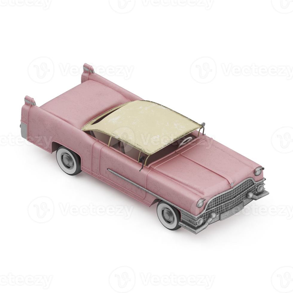 Isometric vehicle 3D Render png