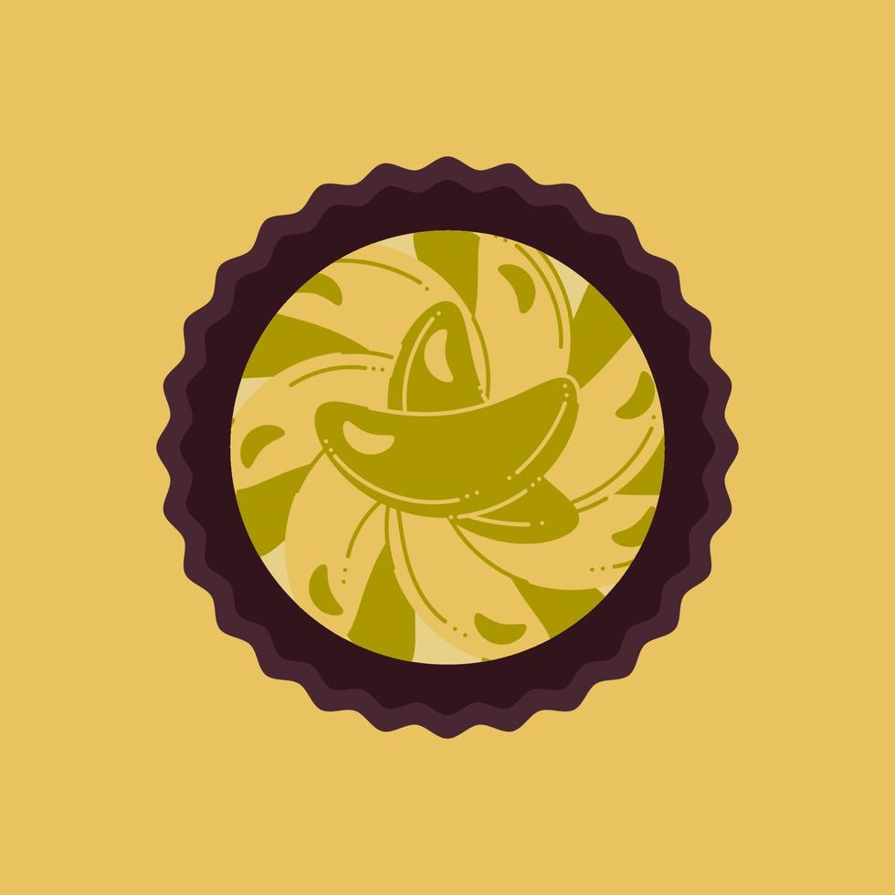 brigadeiro candy5. Caramelo redondo brasileño con trozos de pistacho. ilustración vectorial de dibujos animados. vector