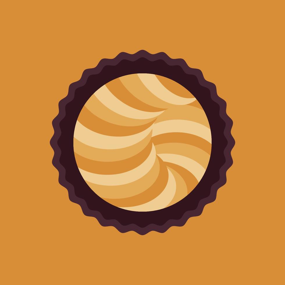 Brigadeiro candy7. Brazilian round candy with orange topping. Cartoon vector illustration.
