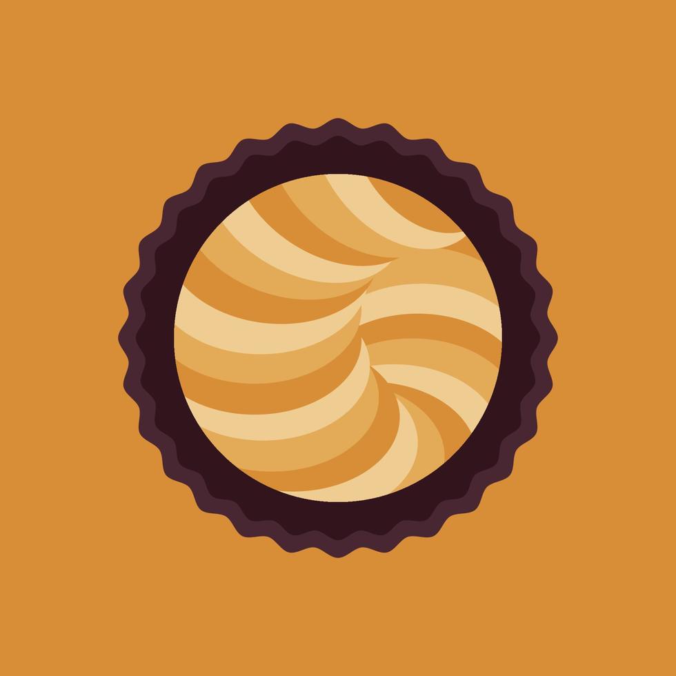 brigadeiro candy7. caramelo redondo brasileño con topping de naranja. ilustración vectorial de dibujos animados. vector