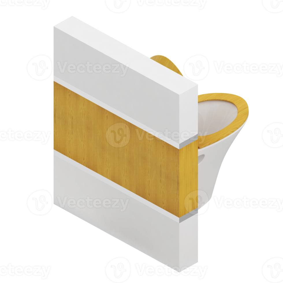 Isometric bathroom items 3D isolated render png