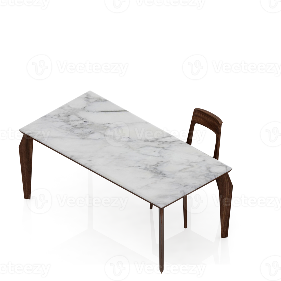 Isometric Table 3D render png