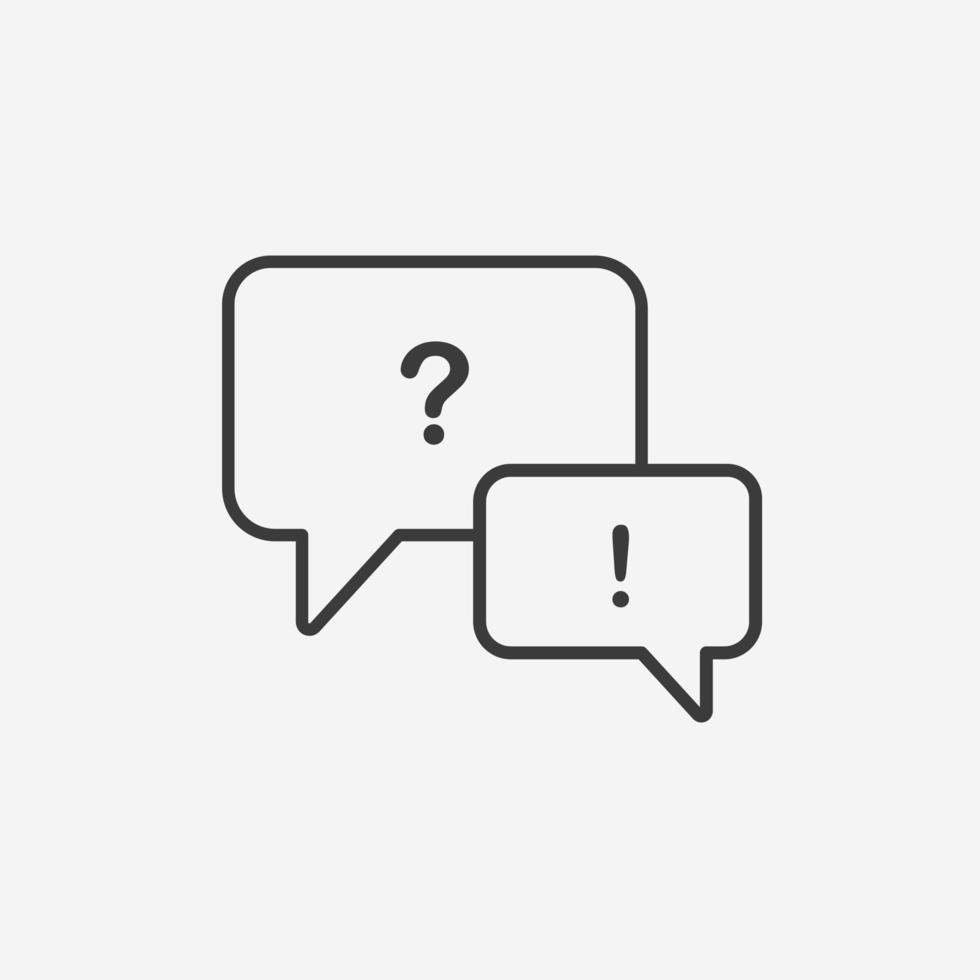 chat icon vector isolated. question, speech, help, conversation symbol sign