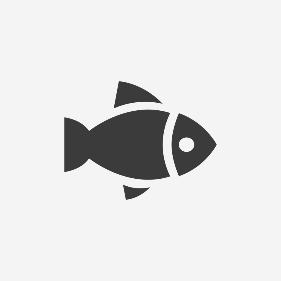 Fin, fish, shark, sea, ocean icon vector flat on grey background