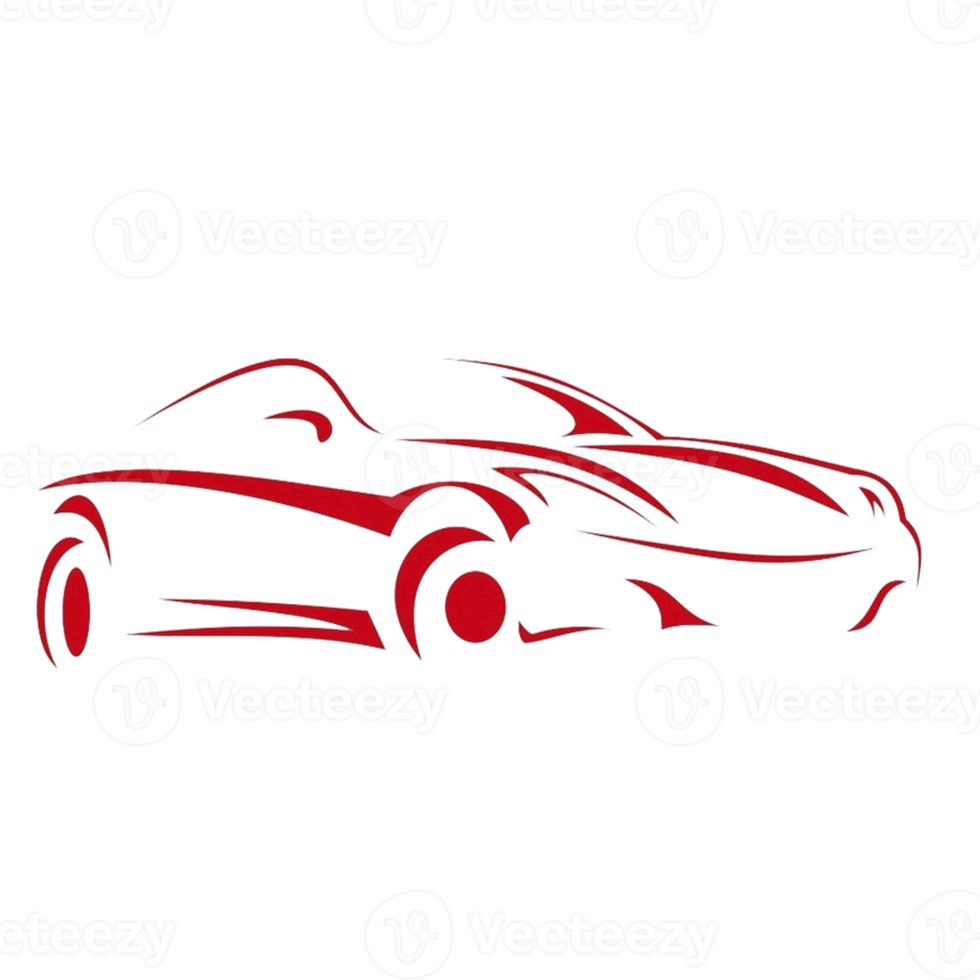 Red Car Automobile Vehicle Abstract driving logo png